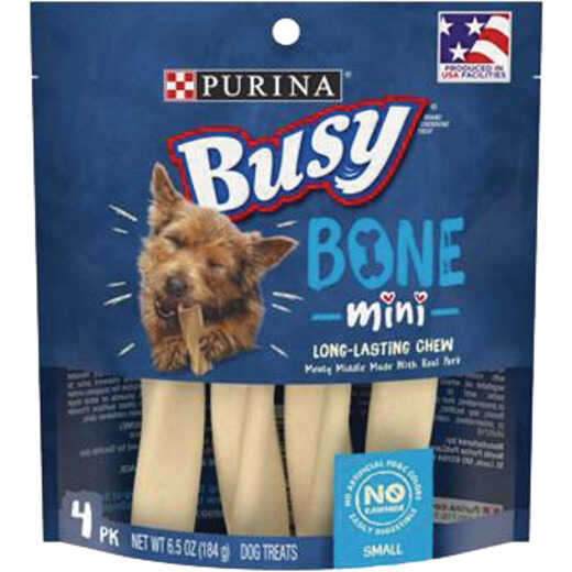 Purina Busy Bone Toy Dog Meat Flavor Dental Dog Treat (4-Pack)
